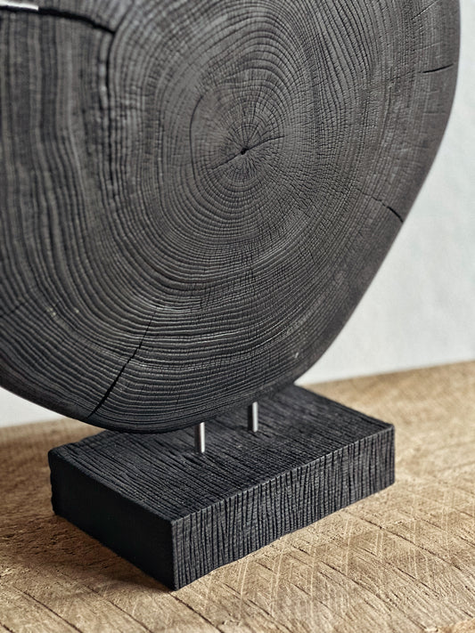 ABSTRACT WOODEN SCULPTURE - IN ASH