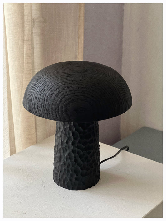CHARRED WOODEN LAMP - IN OAK