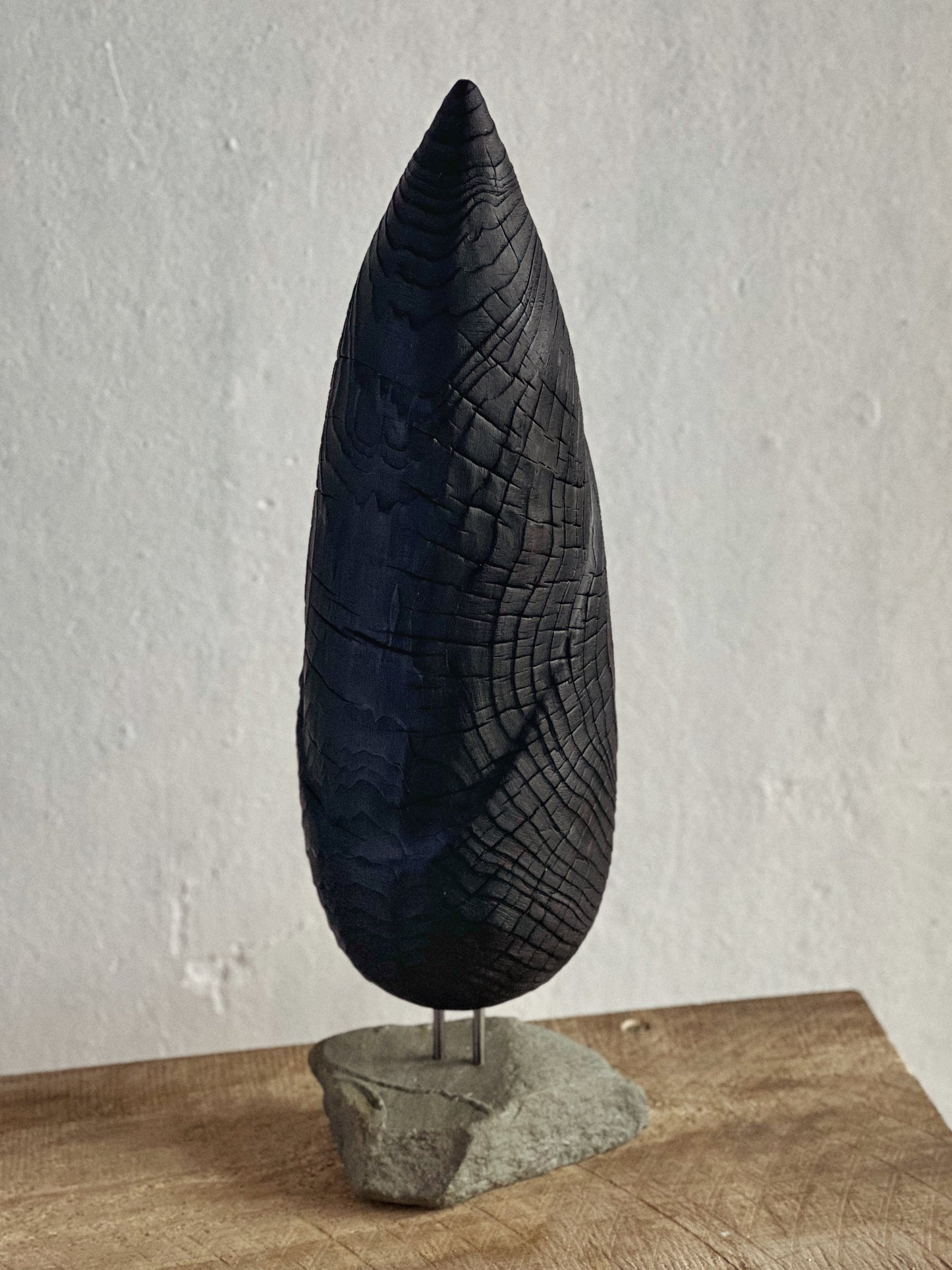 CHARRED WOODEN SCULPTURE - IN PINE