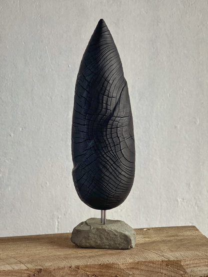 CHARRED WOODEN SCULPTURE - IN PINE