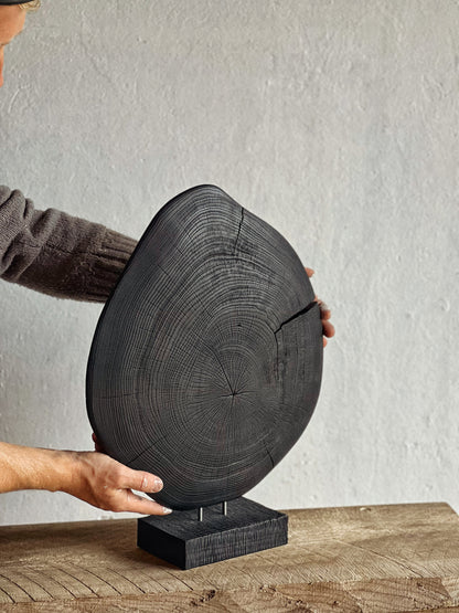 ABSTRACT WOODEN SCULPTURE - IN ASH