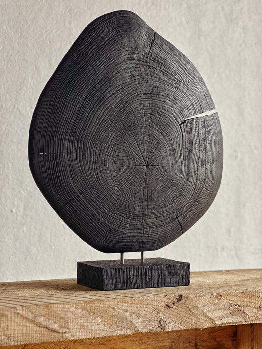 ABSTRACT WOODEN SCULPTURE - IN ASH