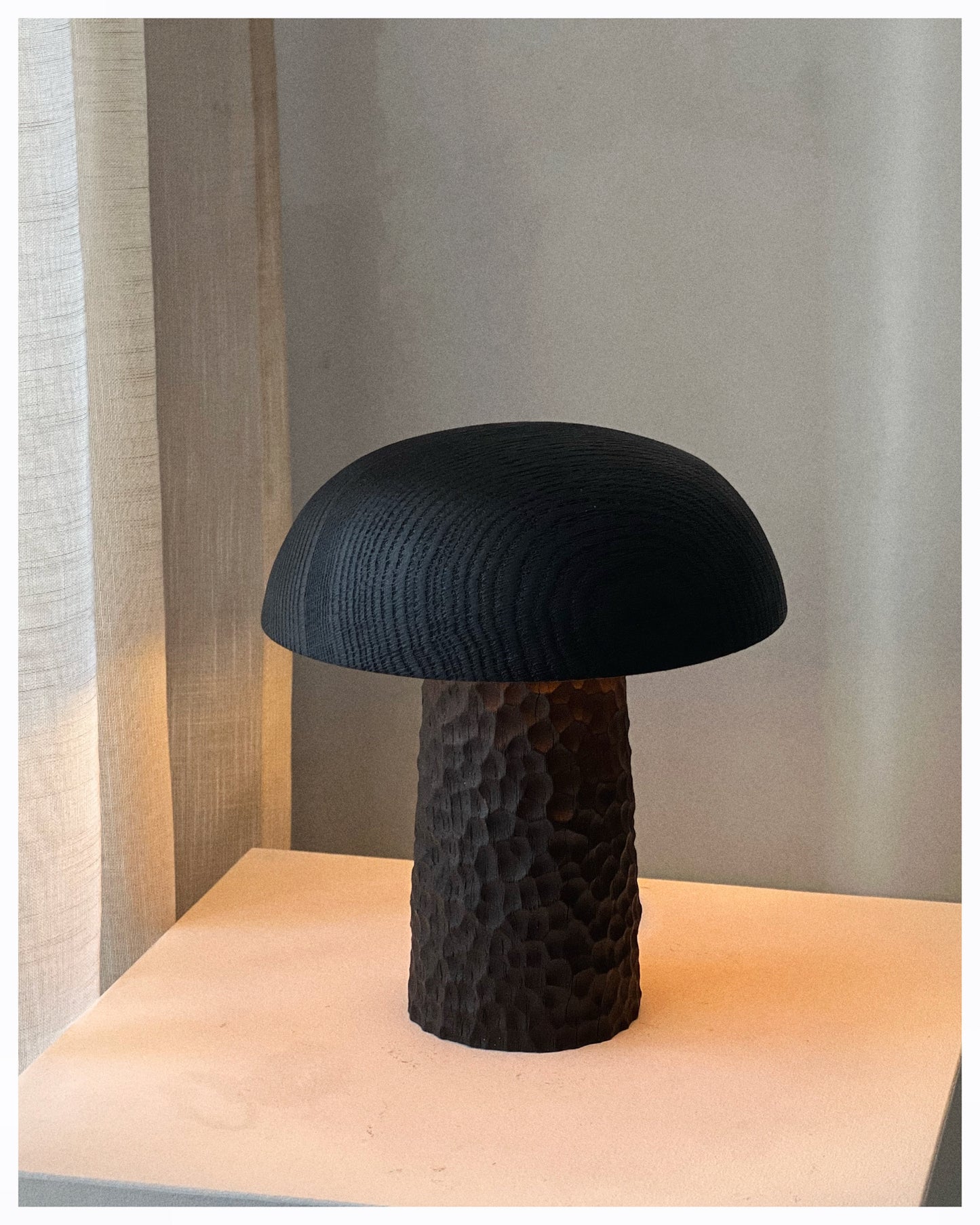 CHARRED WOODEN LAMP - IN OAK