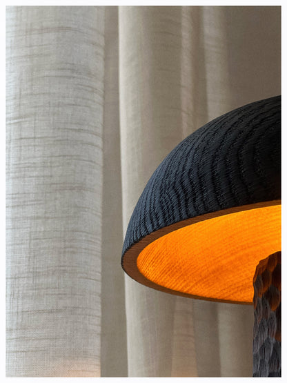 CHARRED WOODEN LAMP - IN OAK